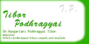 tibor podhragyai business card